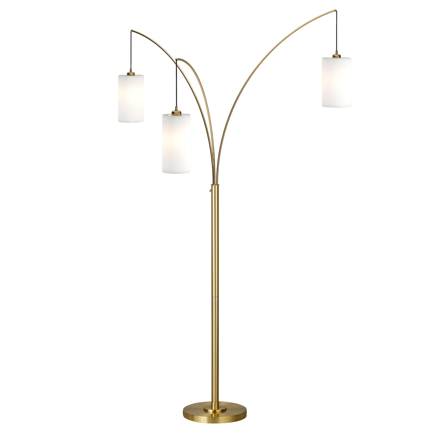 Brass 3-Light Tree Floor Lamp w/ Shade