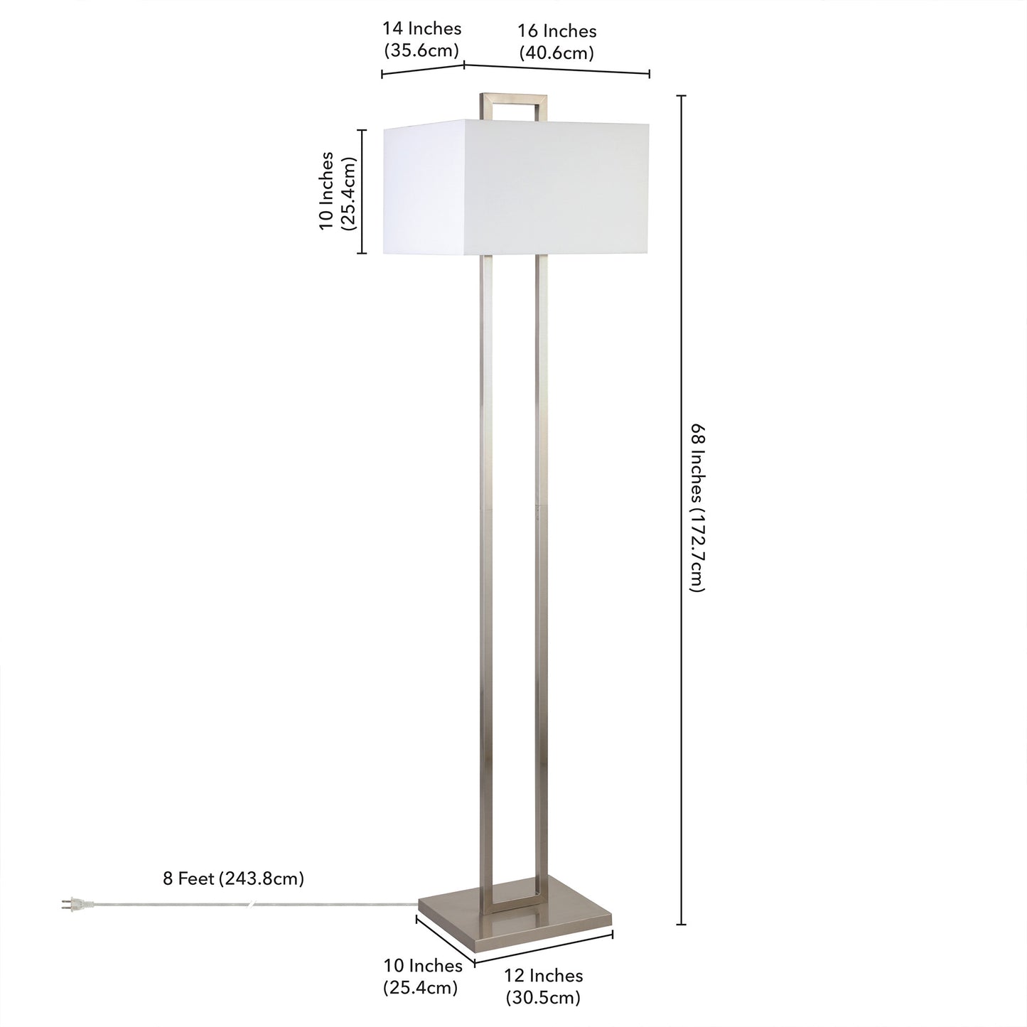 Nickel Floor Lamp w/ Shade