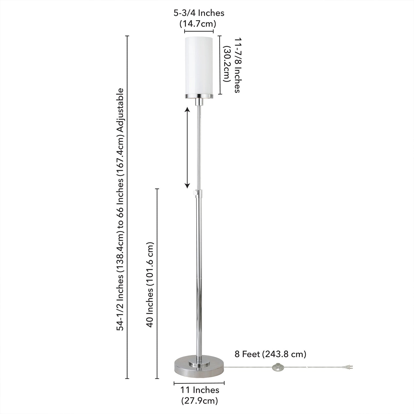 Nickel Torchiere Floor Lamp w/ Shade