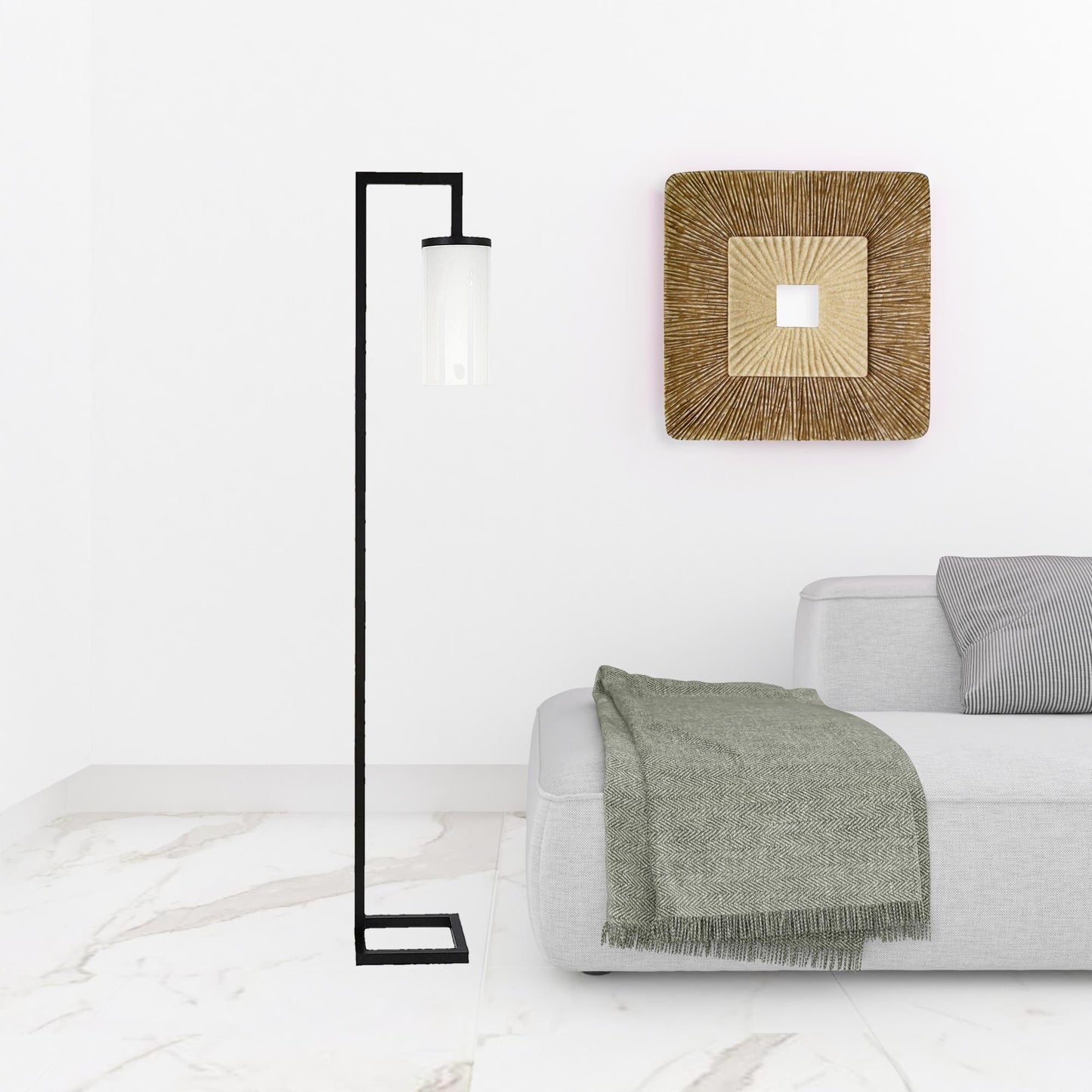 Black Reading Floor Lamp w/ Shade