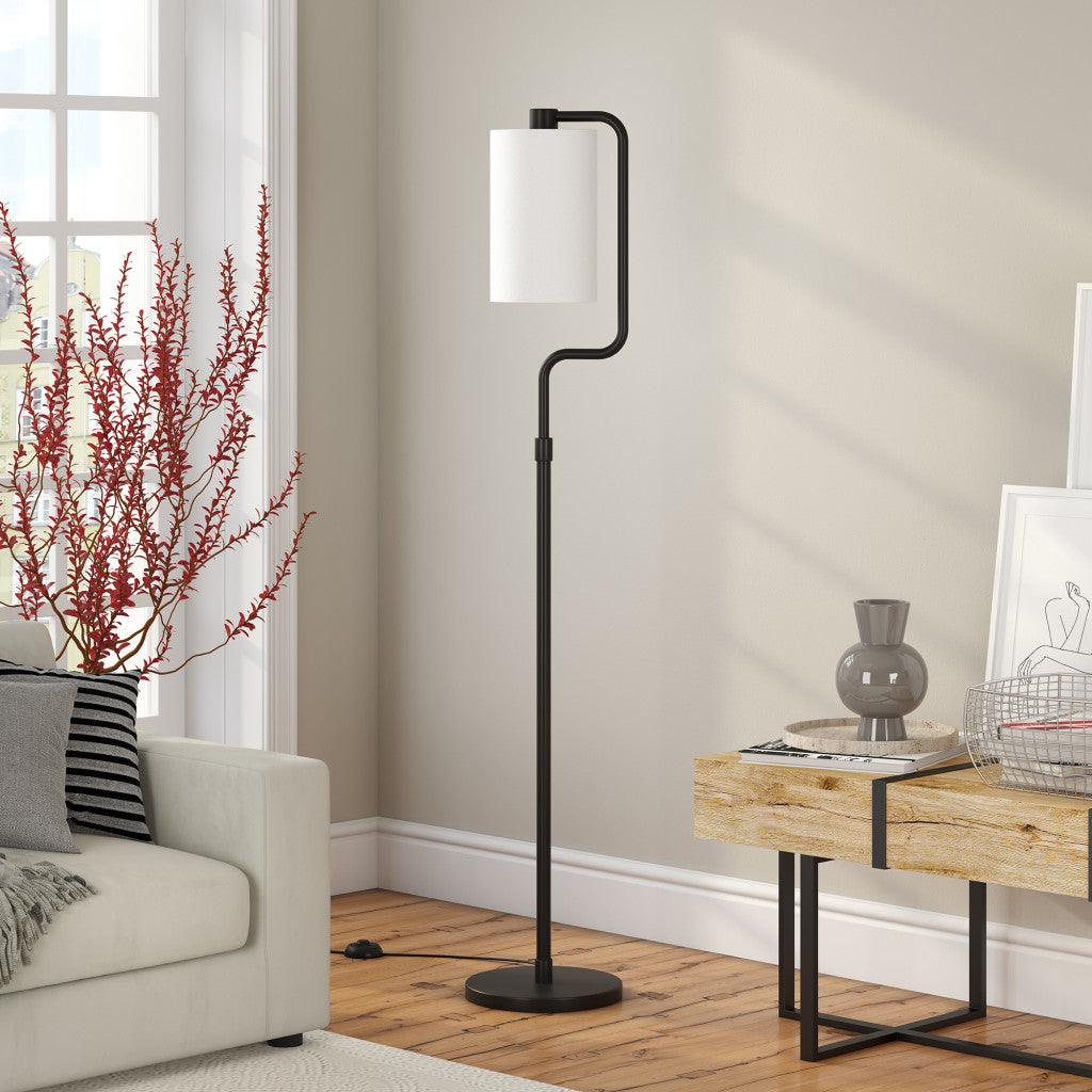 Black Reading Floor Lamp w/ Shade