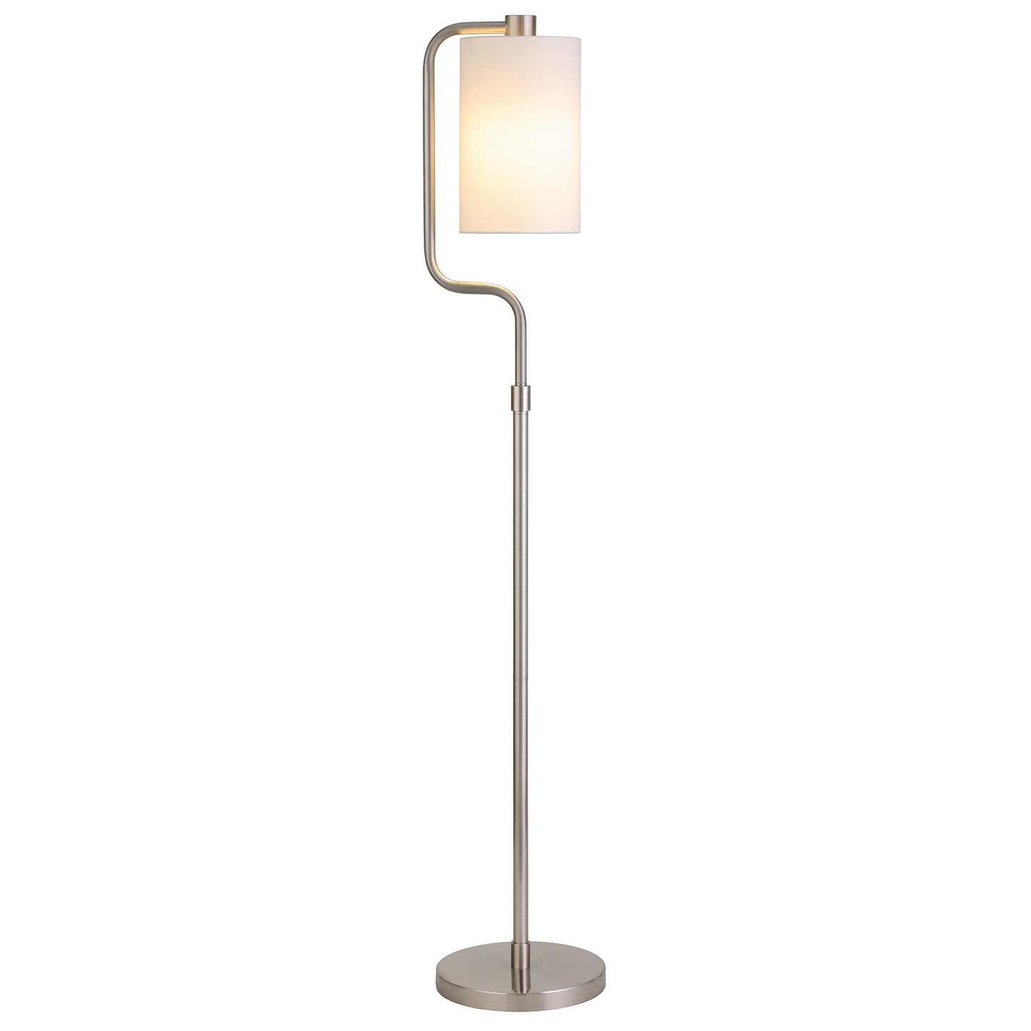 Nickel Reading Floor Lamp w/ Shade