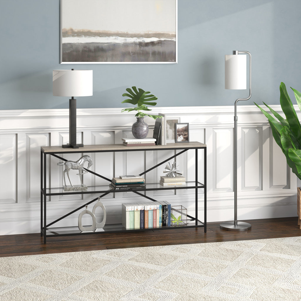 Nickel Reading Floor Lamp w/ Shade