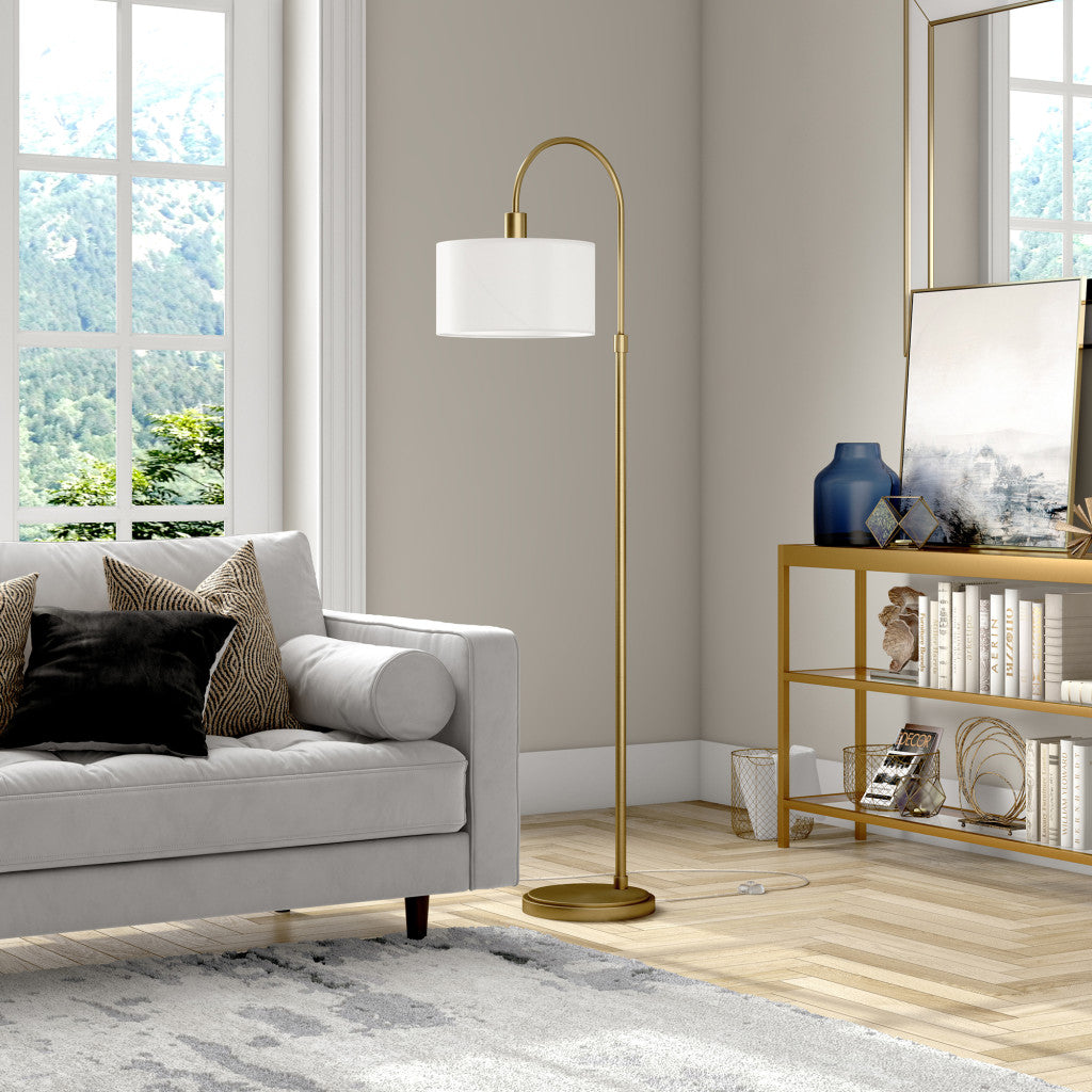 Brass Floor Lamp w/ Shade