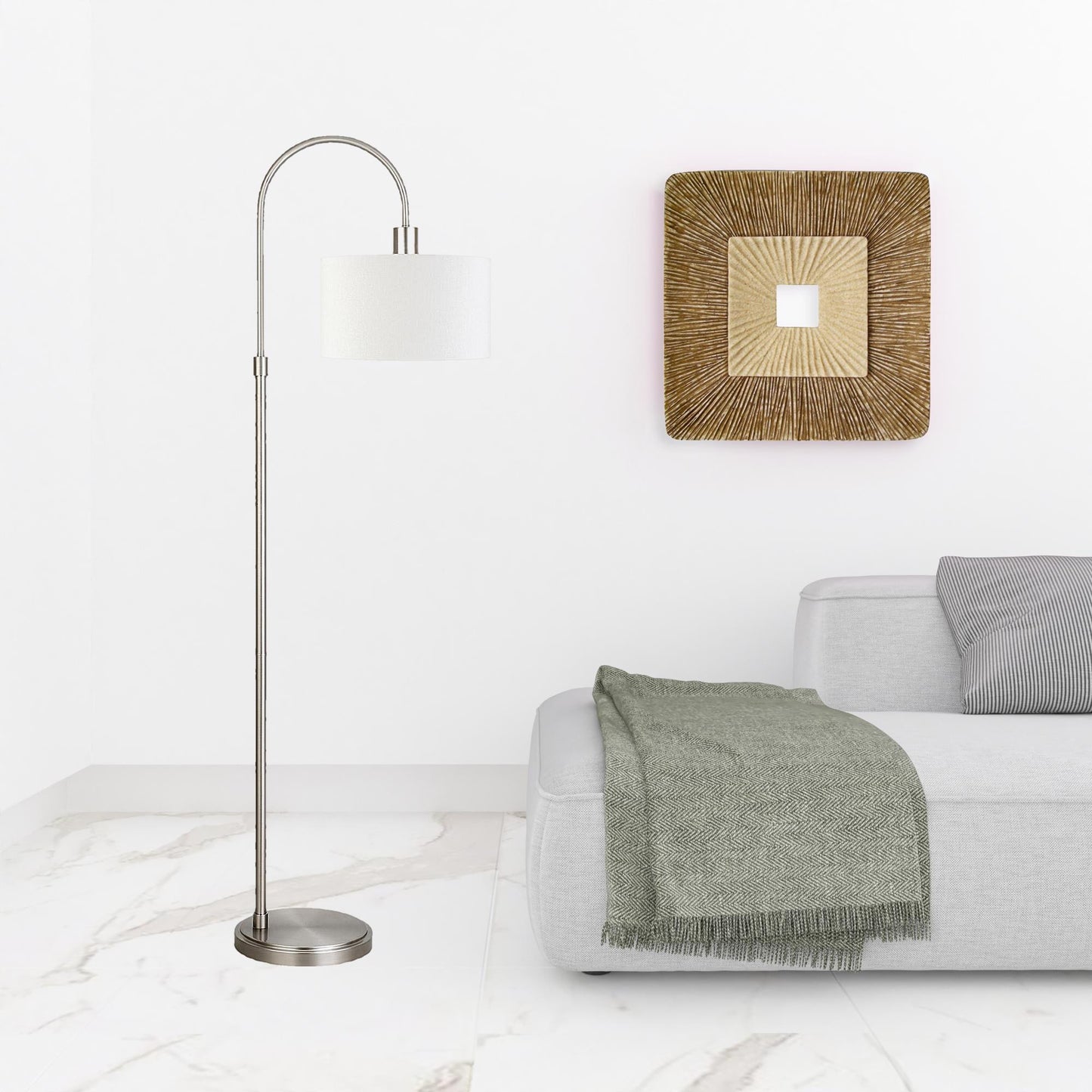 Nickel Floor Lamp w/ Shade