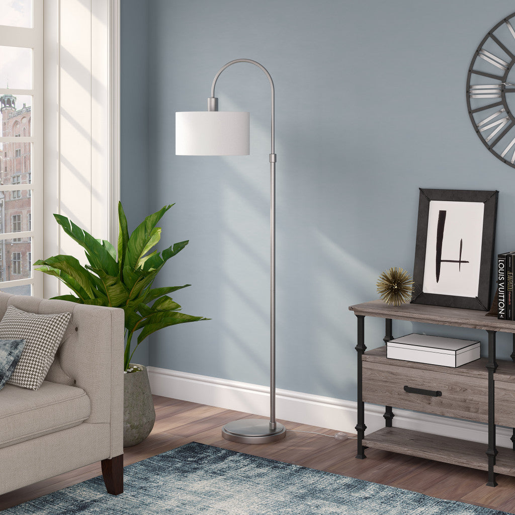 Nickel Floor Lamp w/ Shade