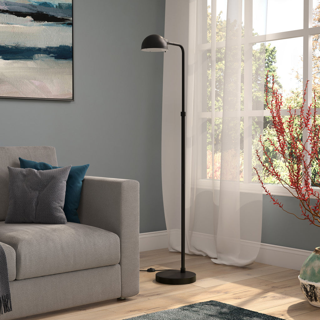 Black Reading Floor Lamp w/ Shade