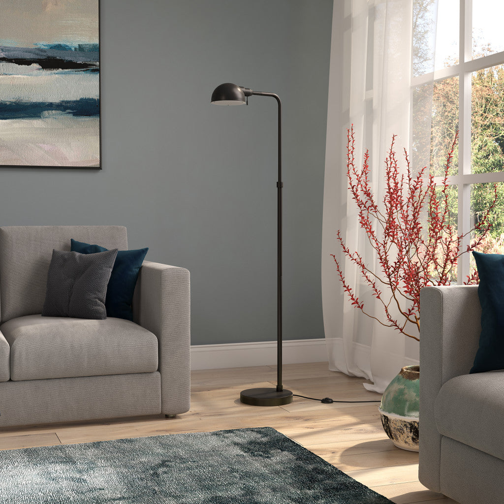 Black Reading Floor Lamp w/ Shade