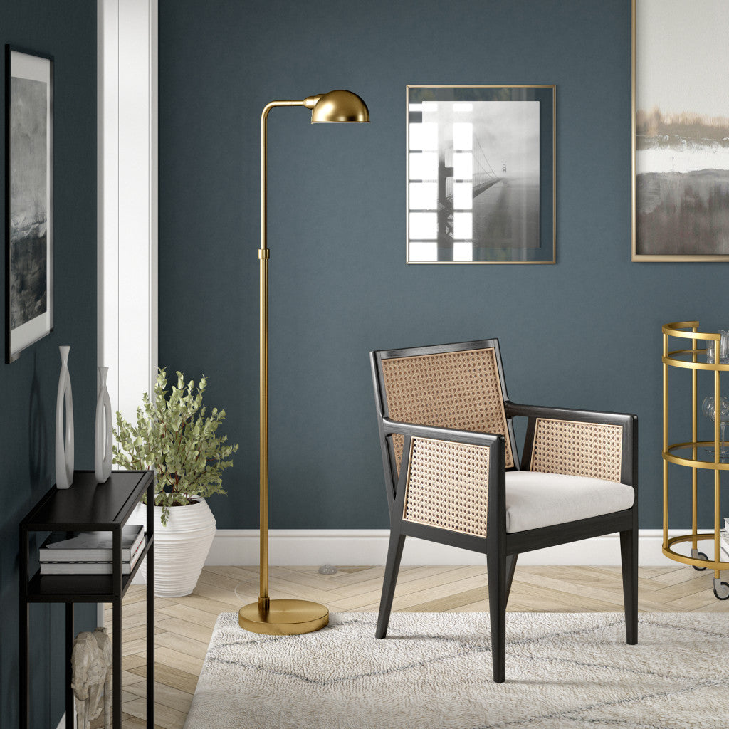 Brass Reading Floor Lamp w/ Shade