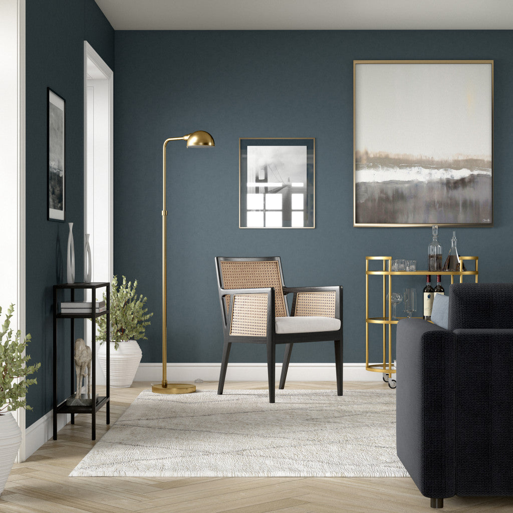 Brass Reading Floor Lamp w/ Shade