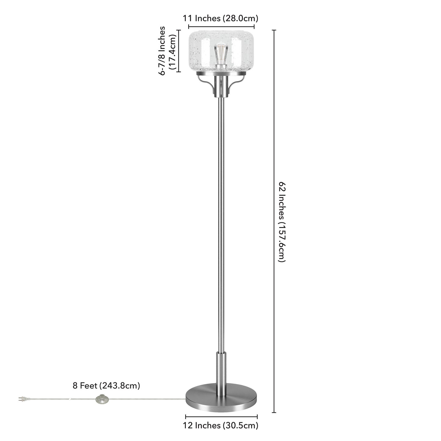 Nickel Floor Lamp w/ Shade