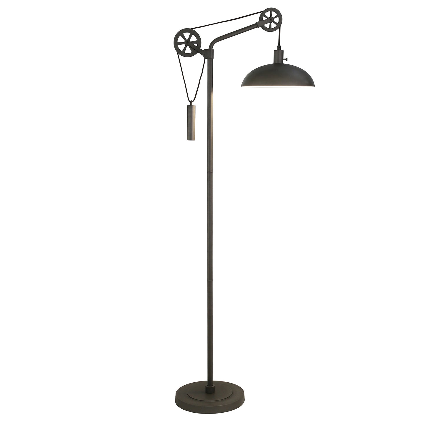 Steel Reading Floor Lamp w/ Silver Shade