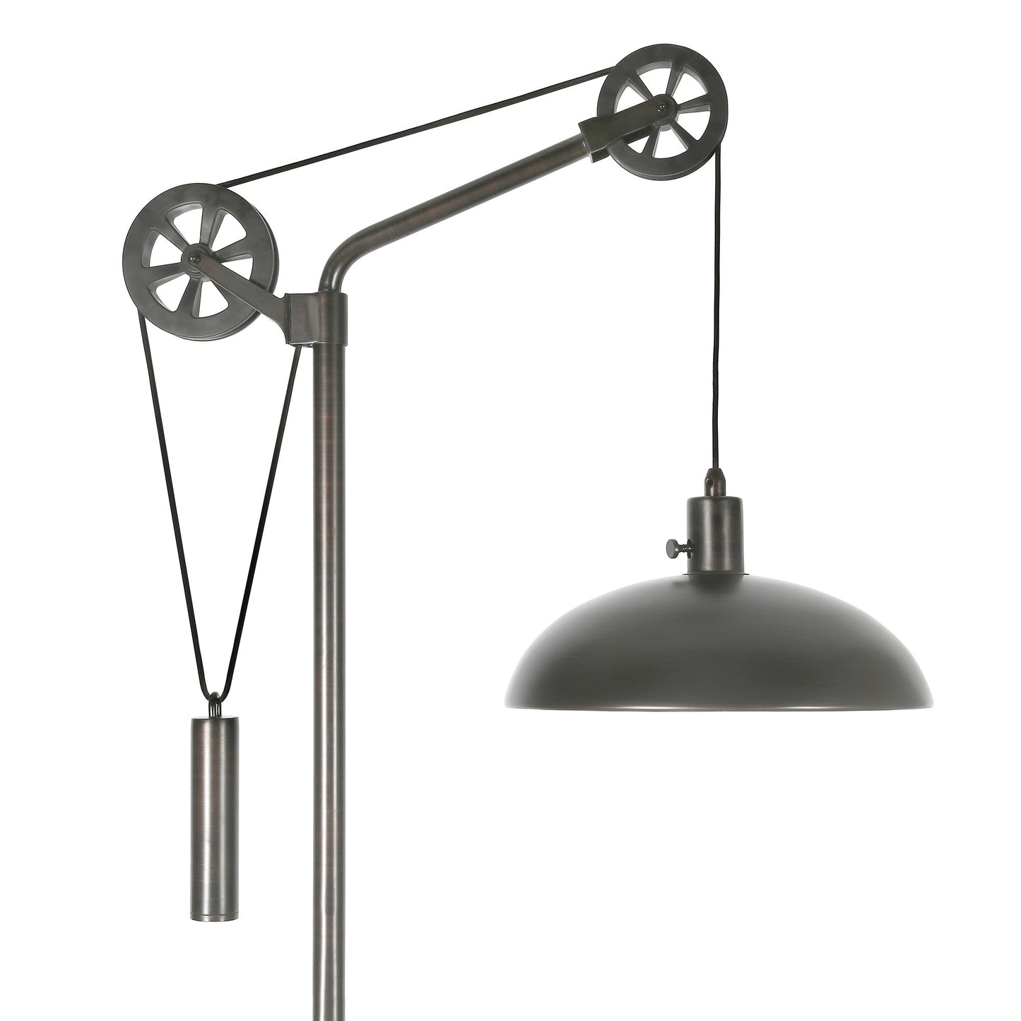Steel Reading Floor Lamp w/ Silver Shade