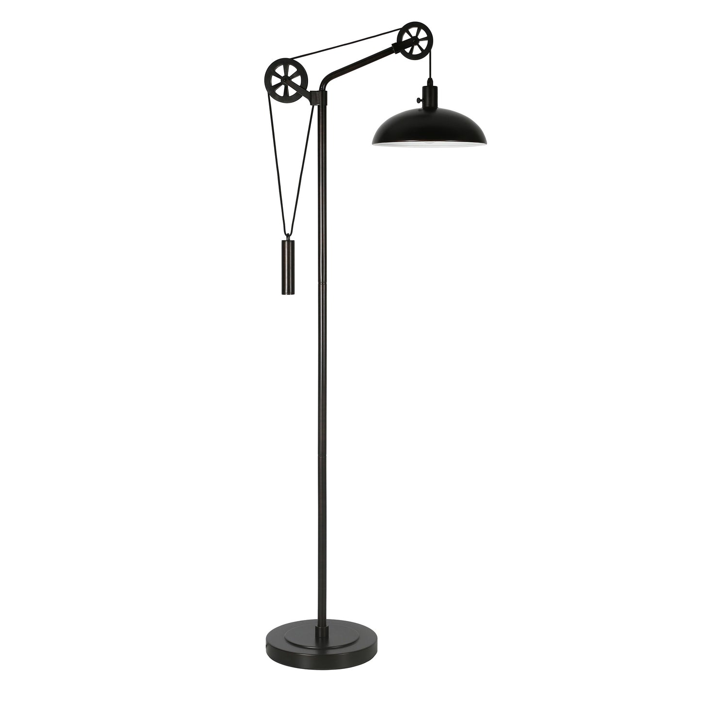 Black Adjustable Reading Floor Lamp w/ Black Shade