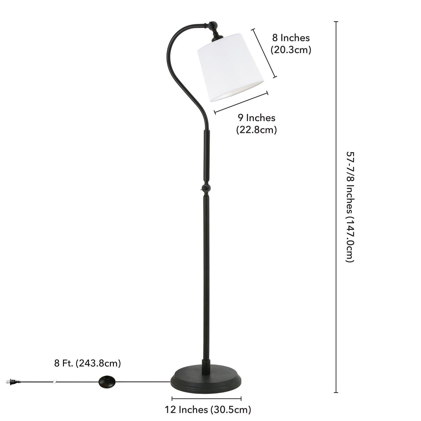 Black Floor Lamp w/ Shade