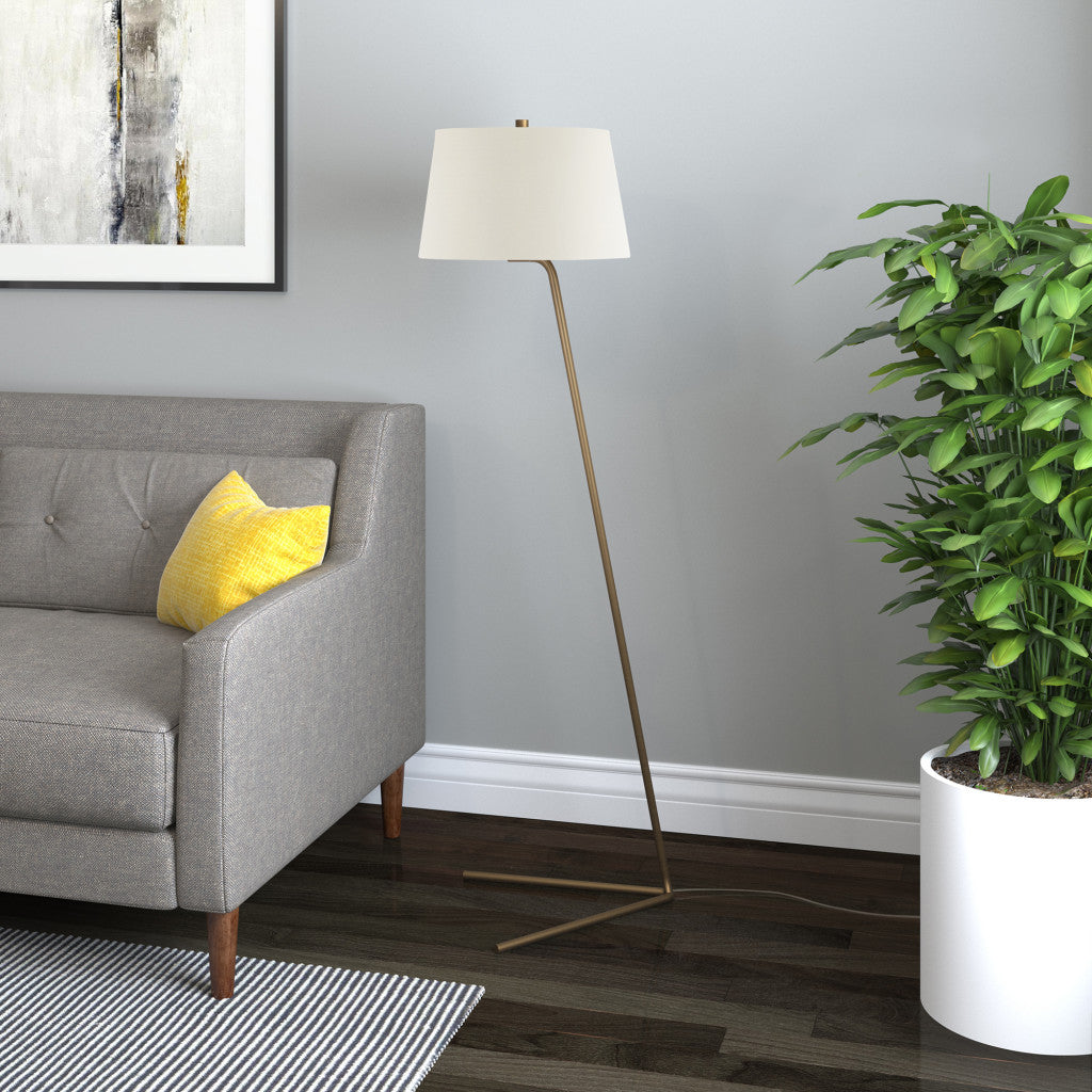 Brass Floor Lamp w/ Shade