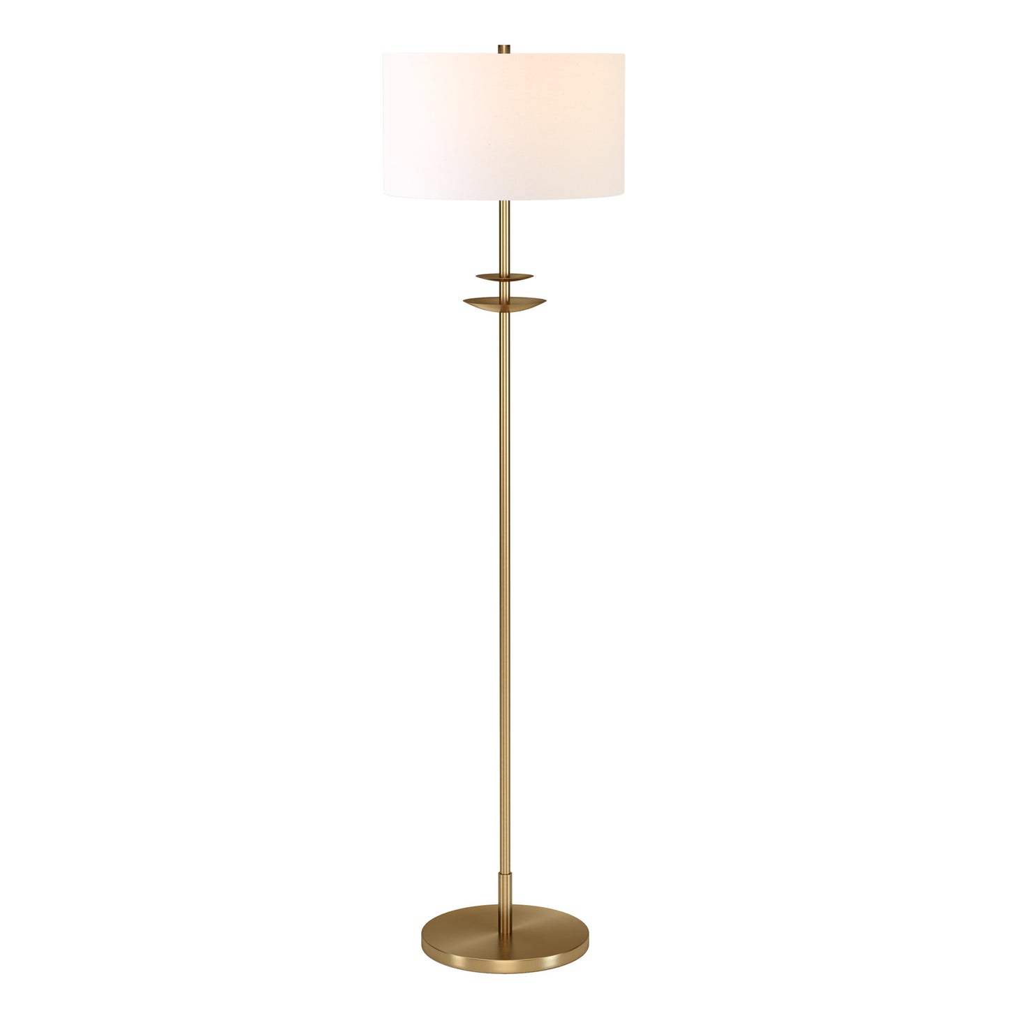 Brass Floor Lamp w/ Shade