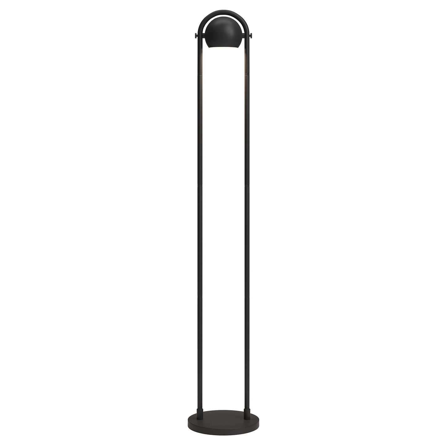 Black Column Floor Lamp w/ Black Shade
