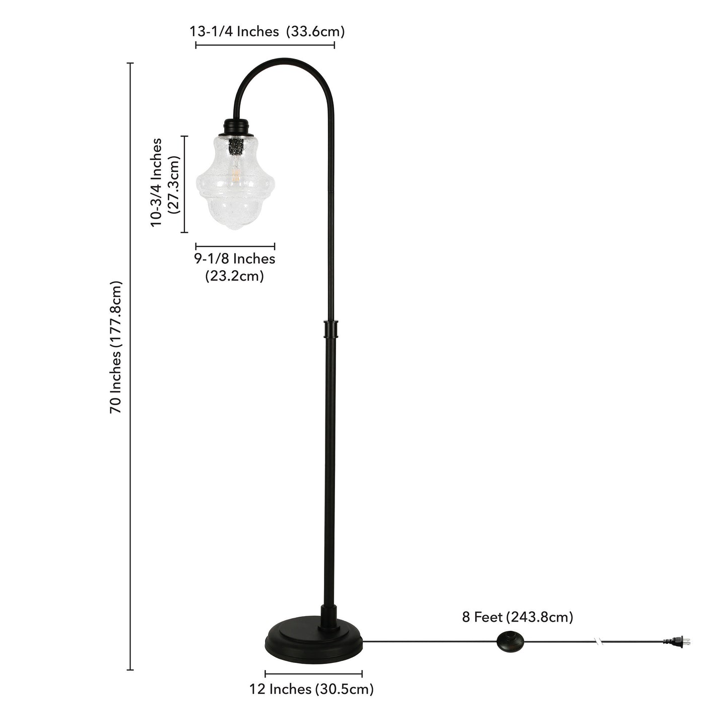 Black Floor Lamp w/ Shade