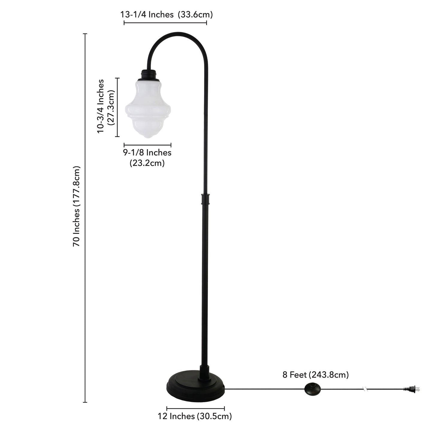 Black Floor Lamp w/ Shade