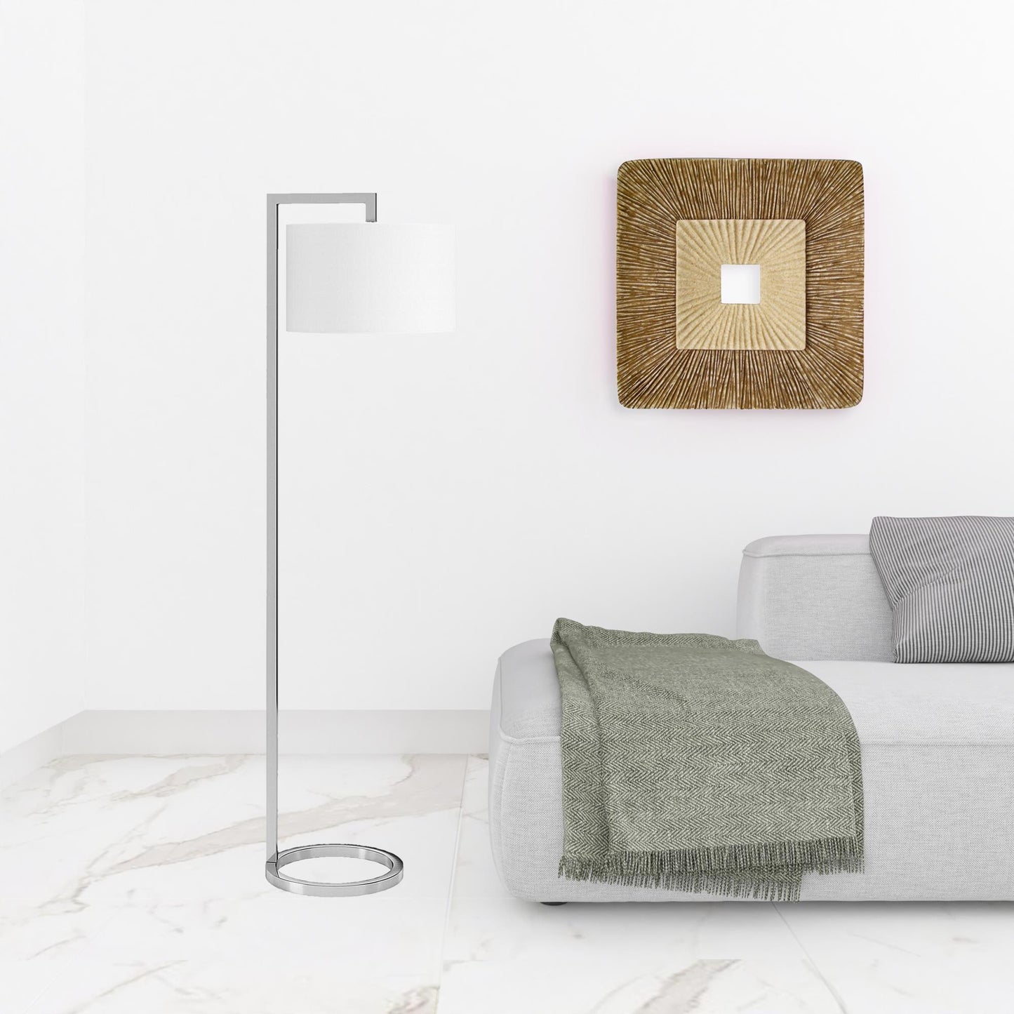 Nickel Floor Lamp w/ Shade