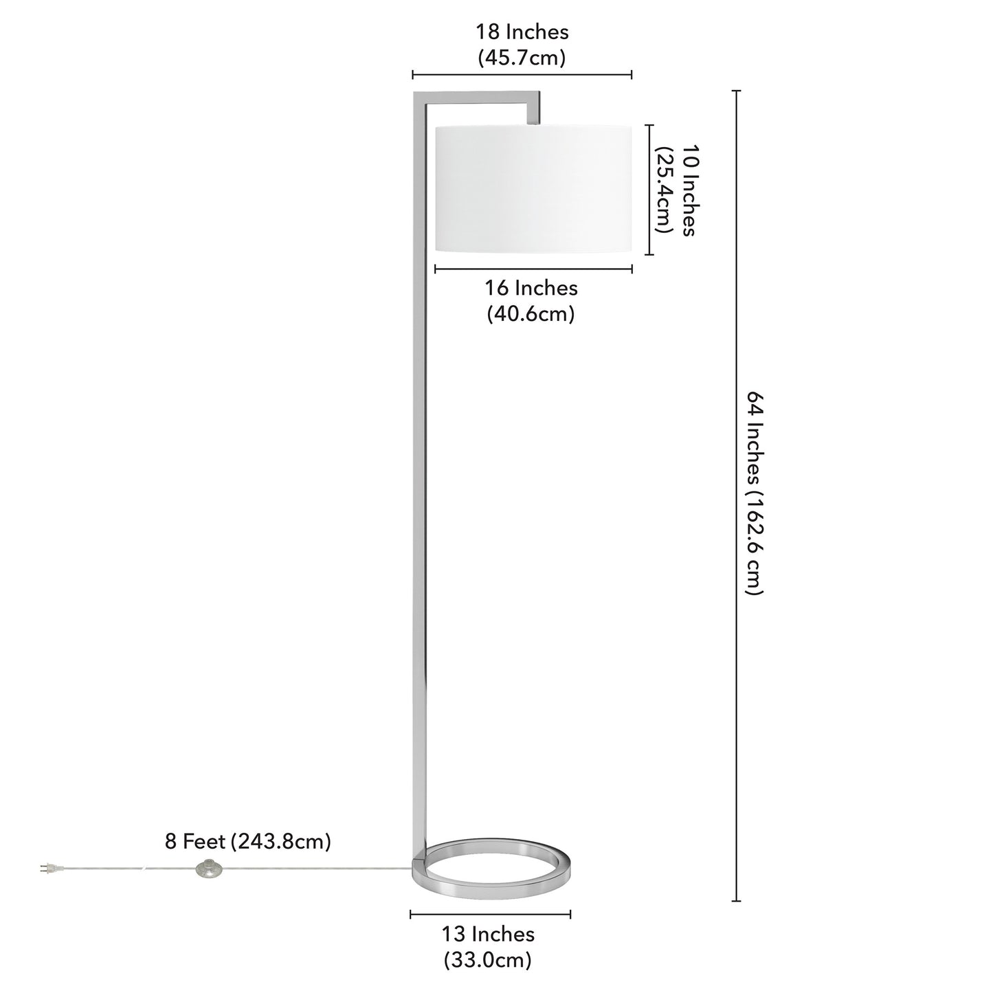 Nickel Floor Lamp w/ Shade
