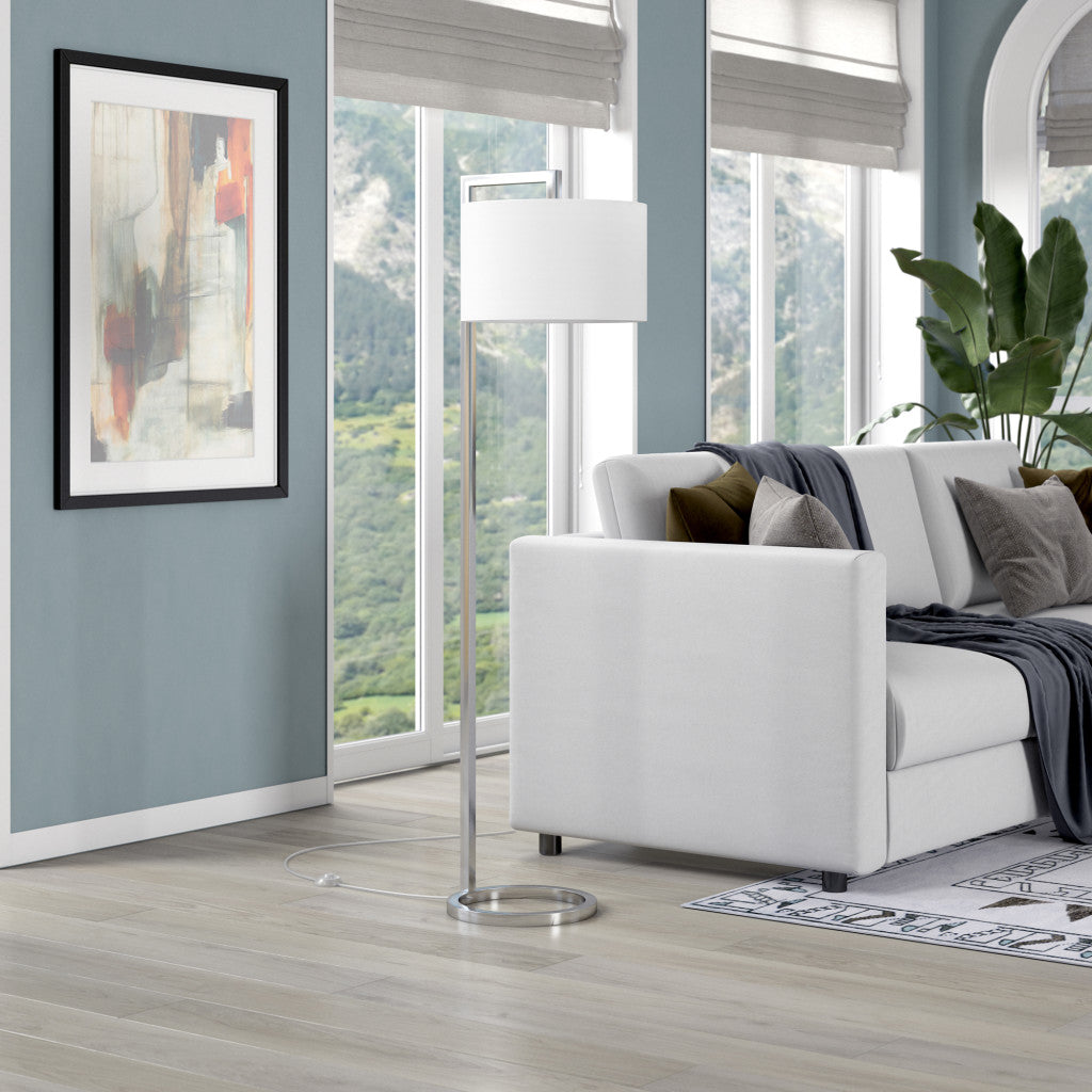 Nickel Floor Lamp w/ Shade