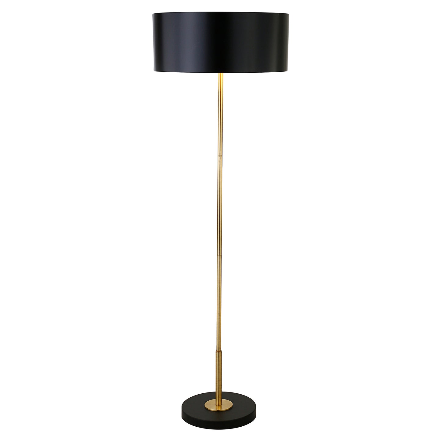 Black 2-Light Floor Lamp w/ Shade
