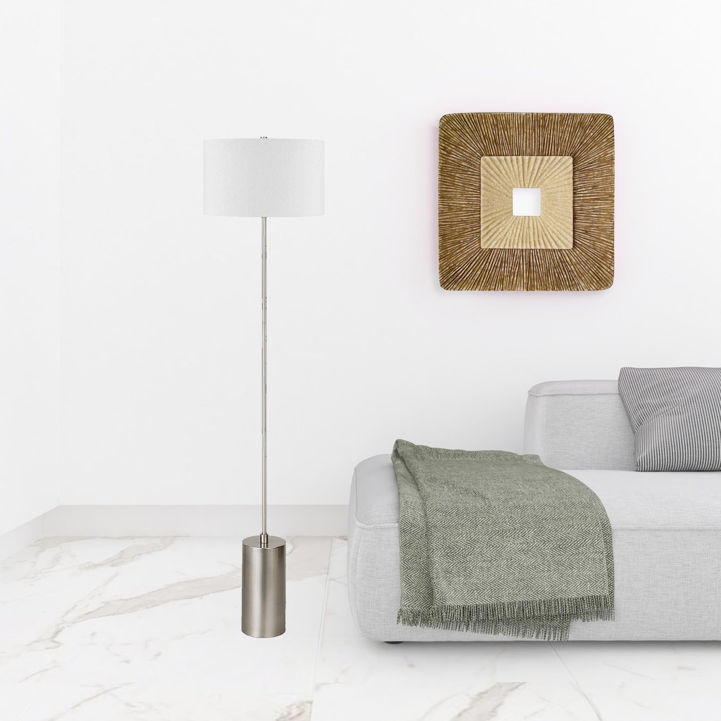 Nickel Floor Lamp w/ Shade