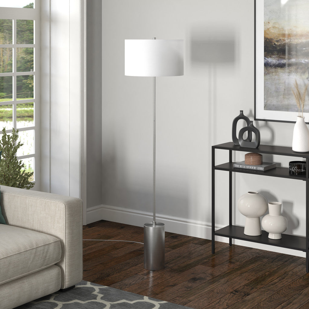 Nickel Floor Lamp w/ Shade