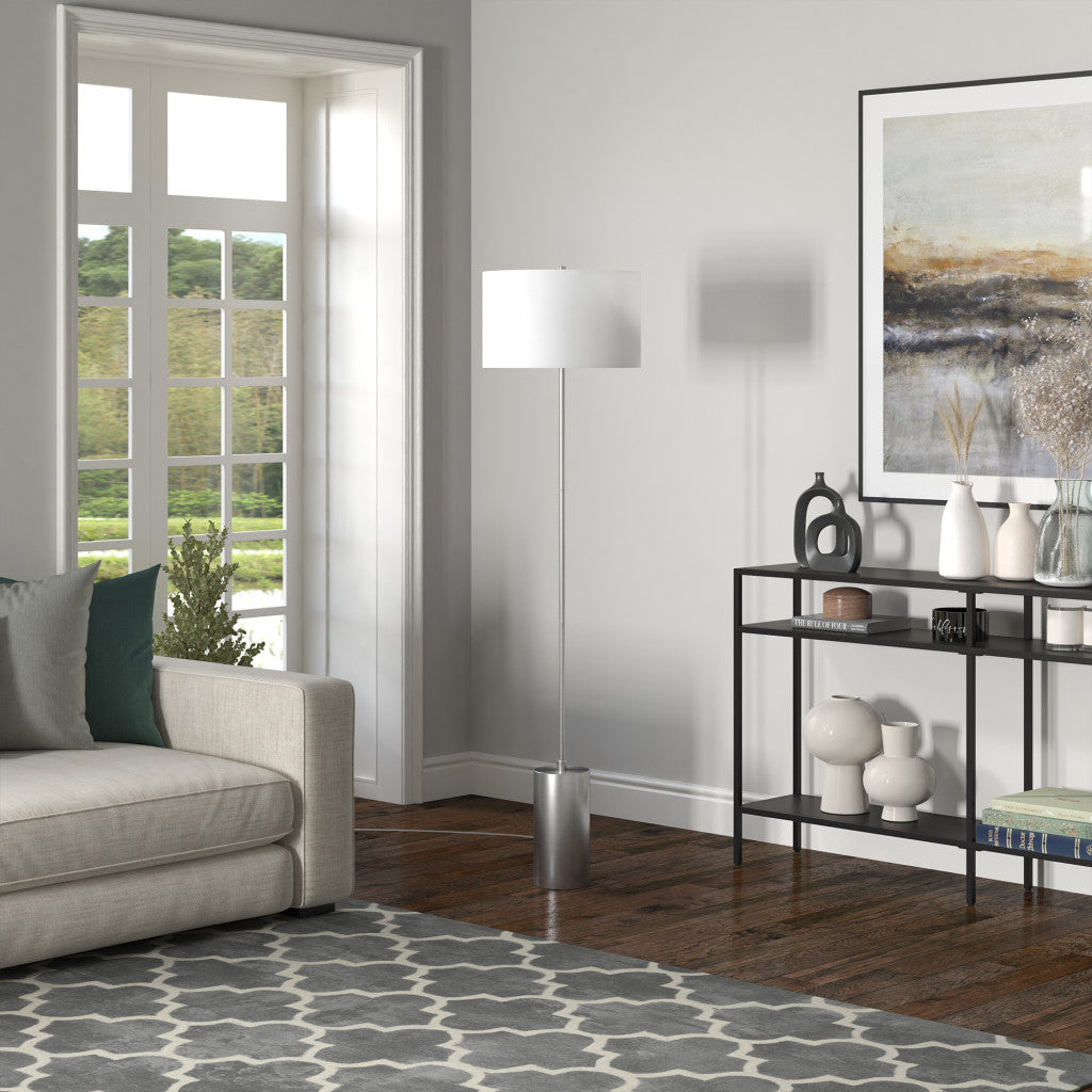 Nickel Floor Lamp w/ Shade