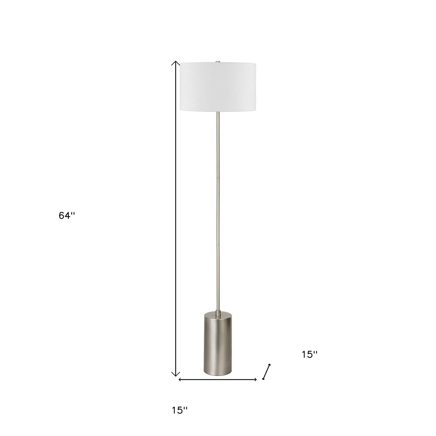 Nickel Floor Lamp w/ Shade