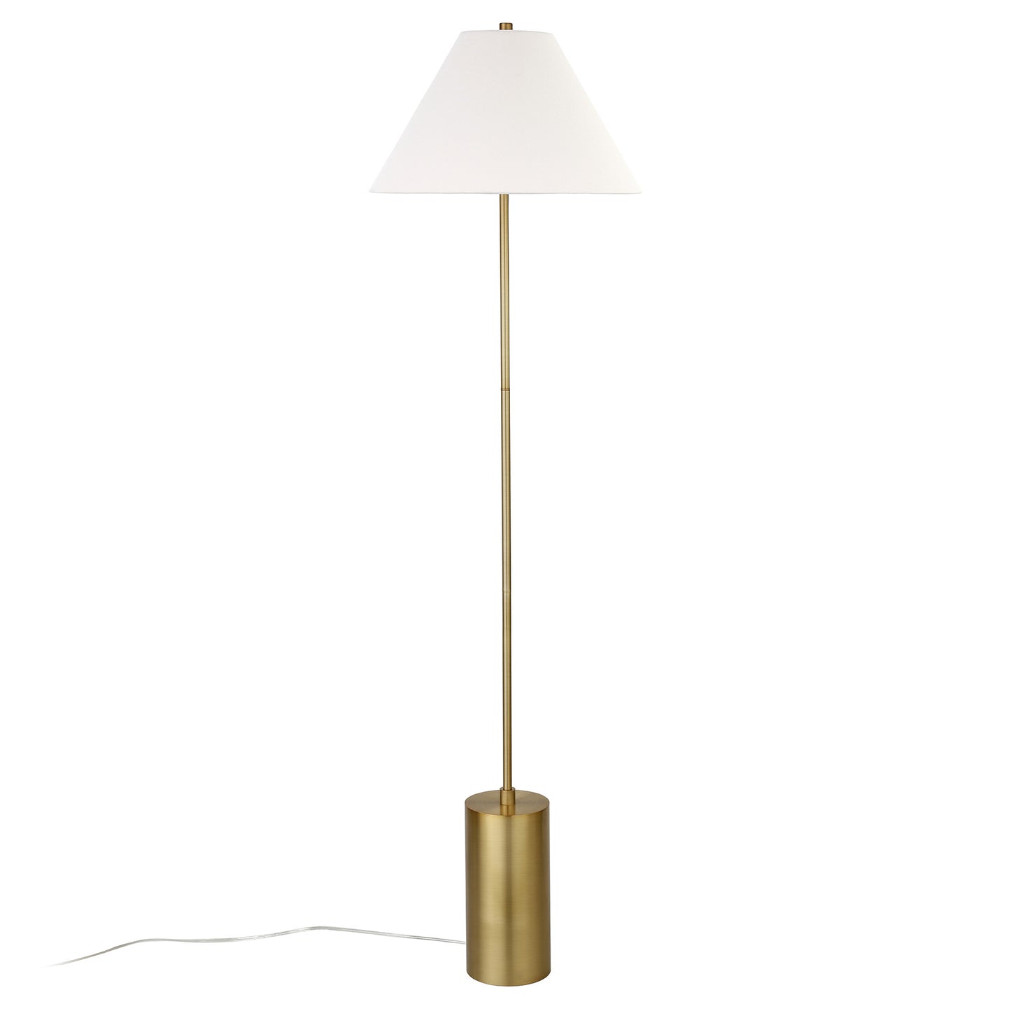 Brass Floor Lamp w/ Shade