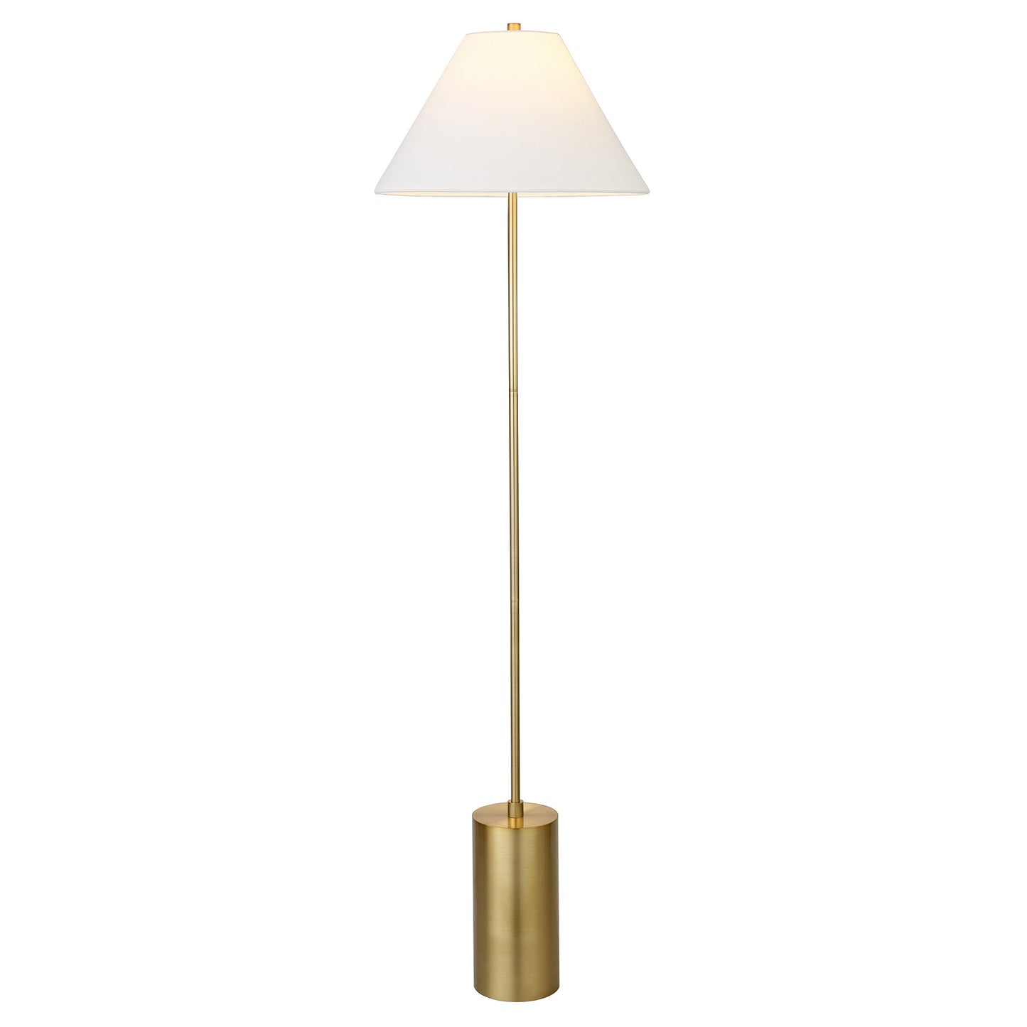 Brass Floor Lamp w/ Shade