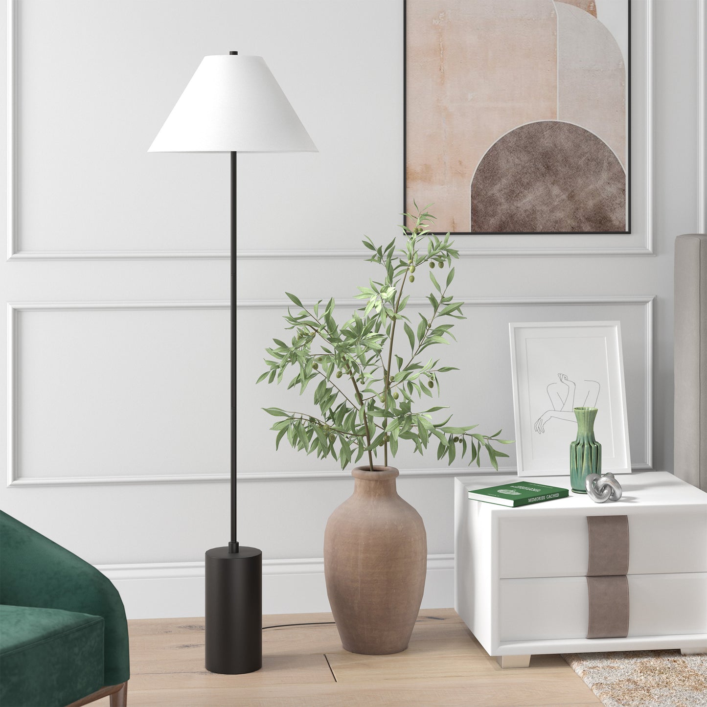 Black Floor Lamp w/ Shade
