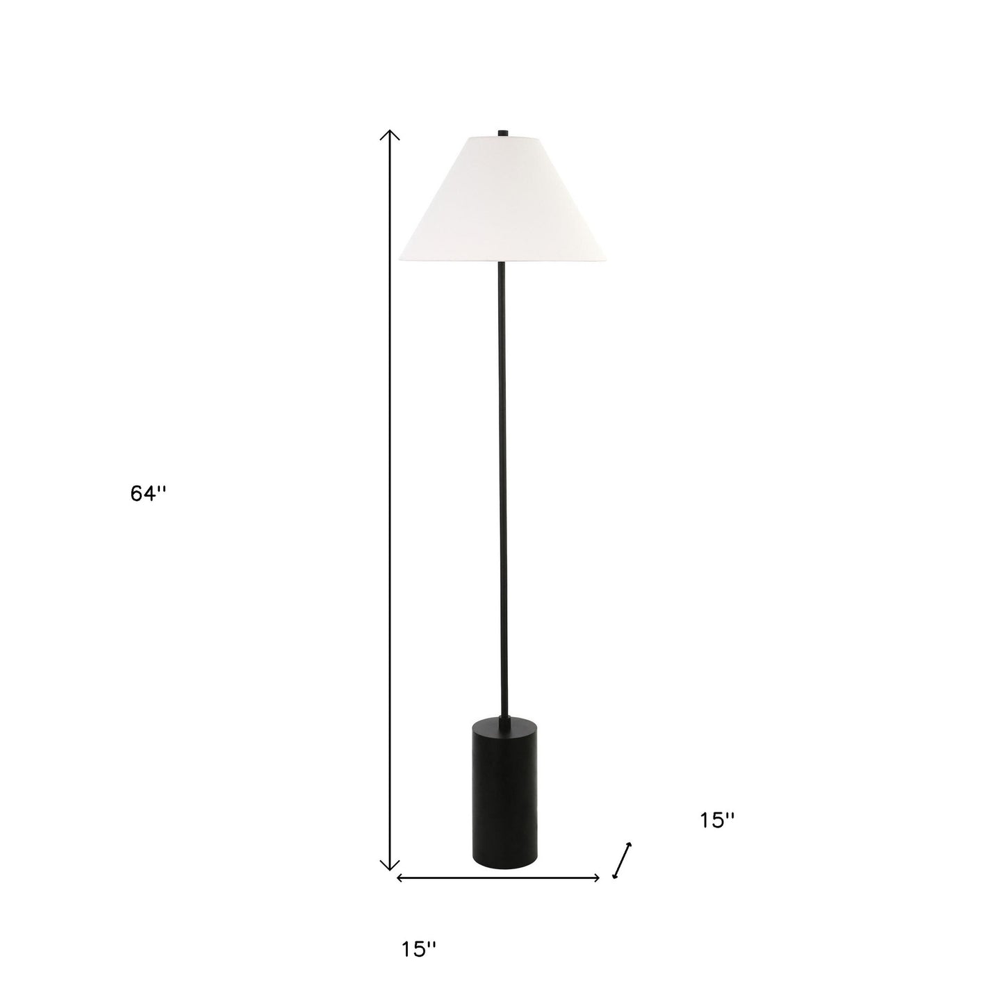 Black Floor Lamp w/ Shade