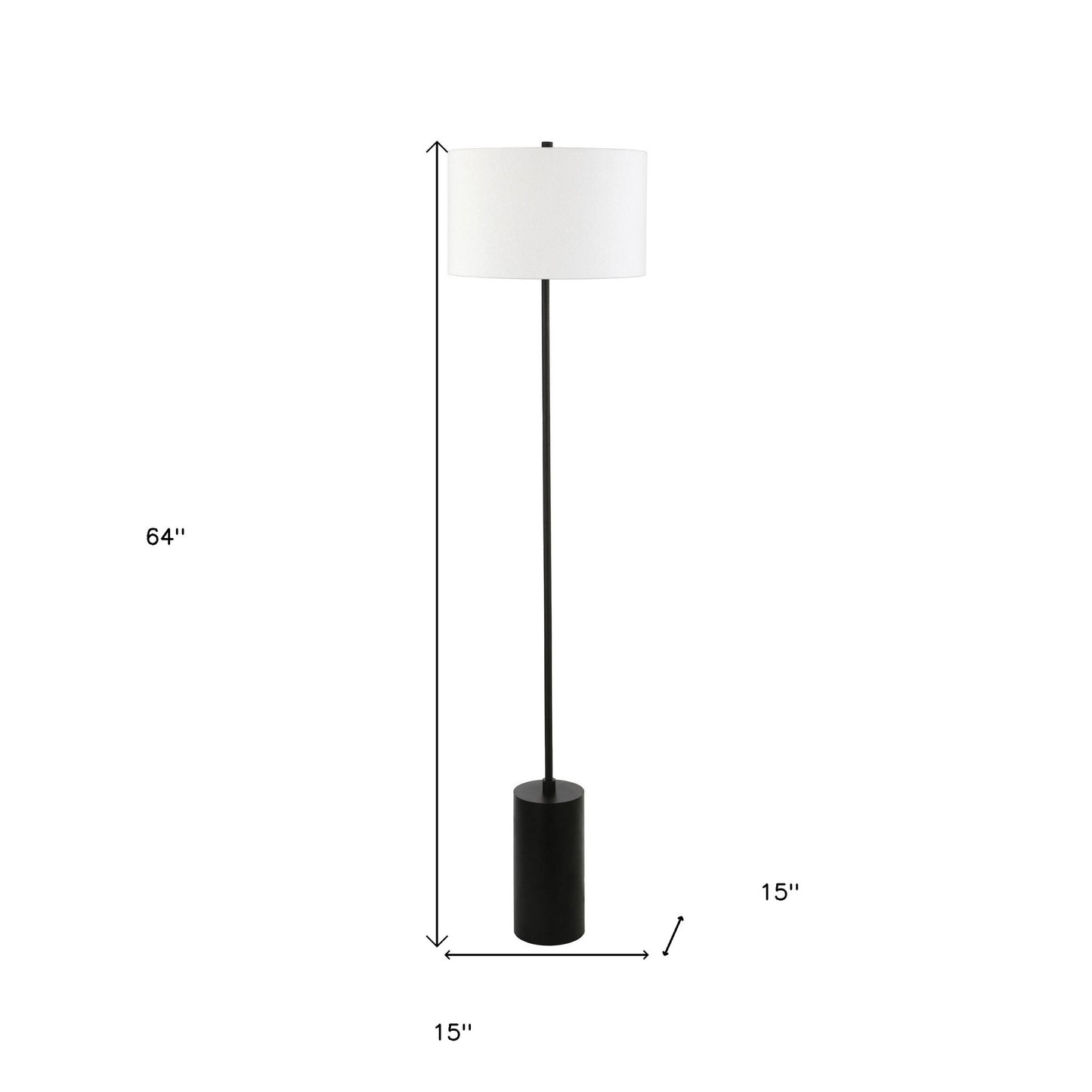 Black Floor Lamp w/ Shade