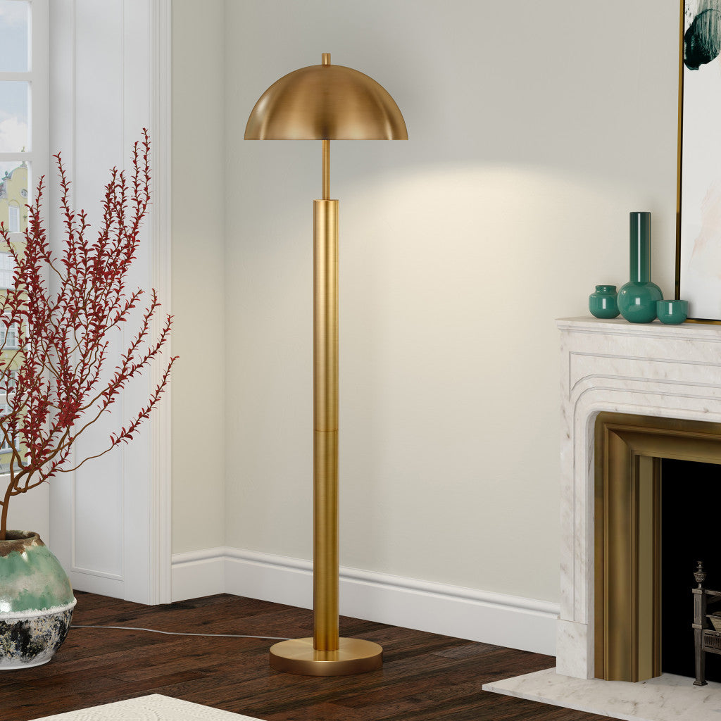 Brass Floor Lamp w/ Shade