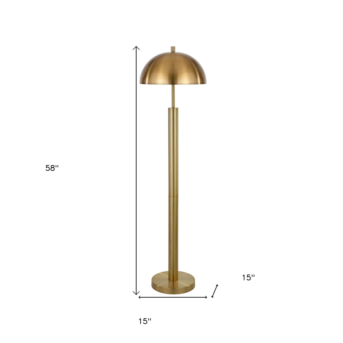 Brass Floor Lamp w/ Shade