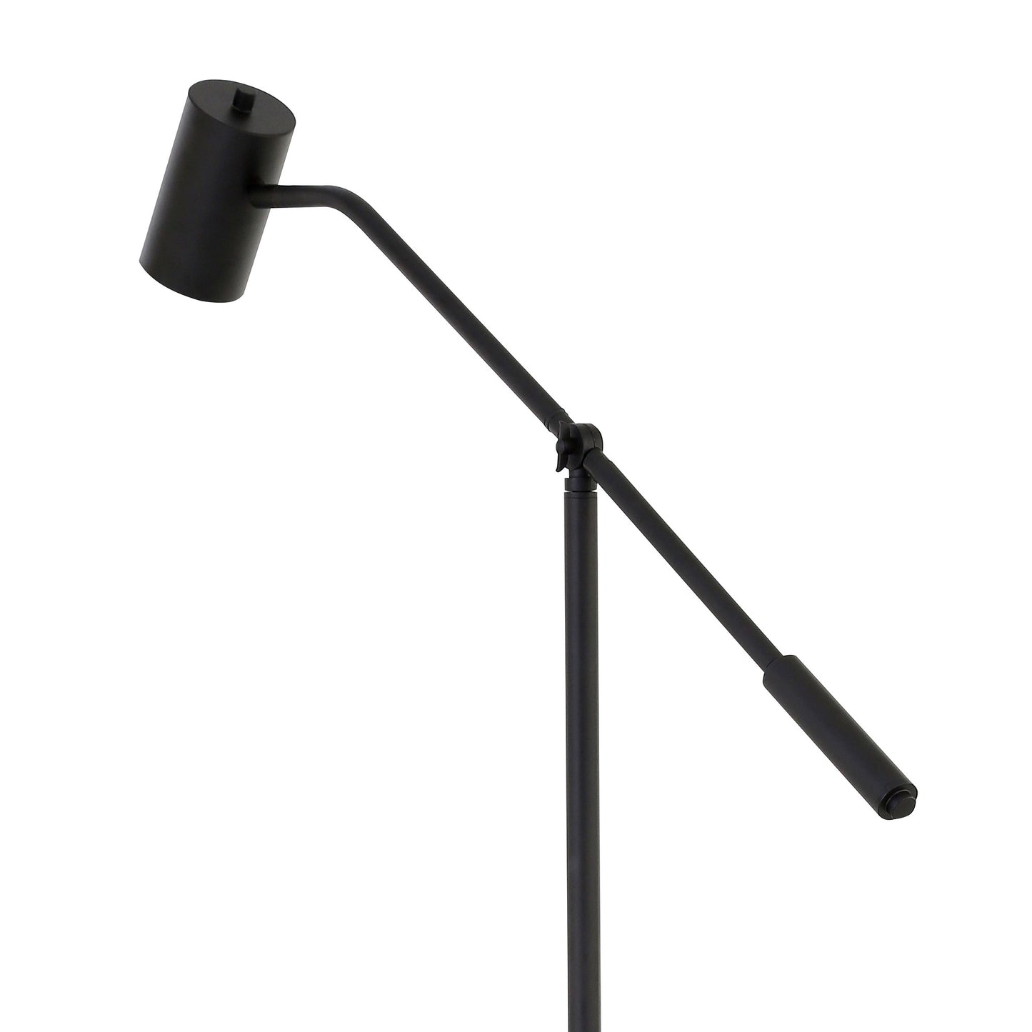Black Swing Arm Floor Lamp w/ Shade