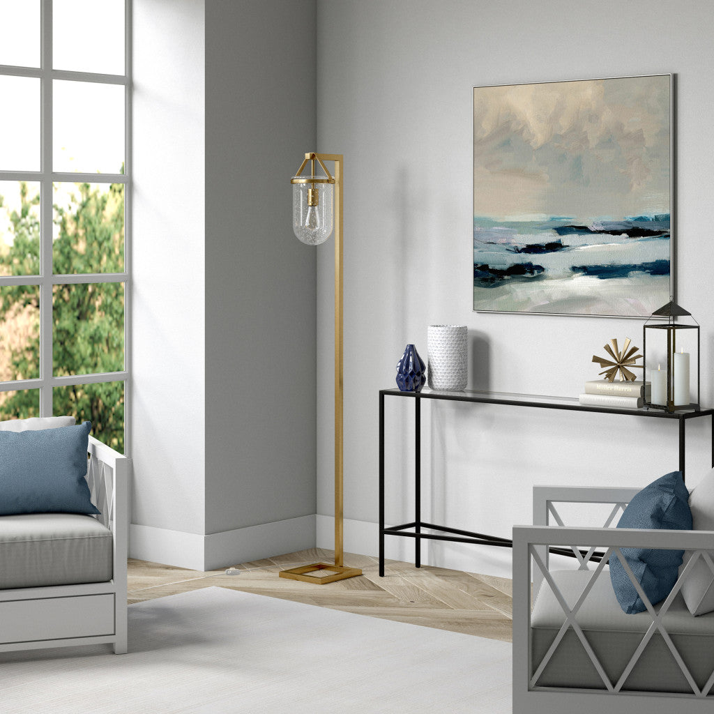 Brass Floor Lamp w/ Shade