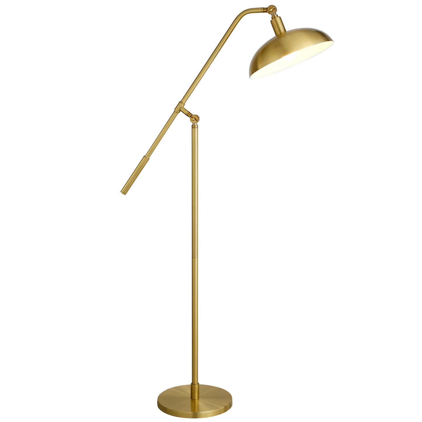 Brass Reading Floor Lamp w/ Shade