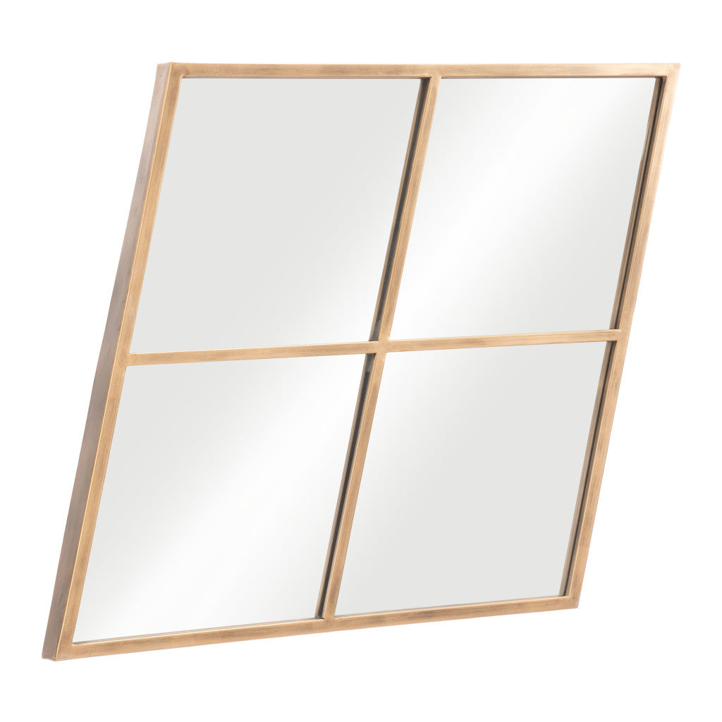Gold Diamond Steel Framed Accent Mirror