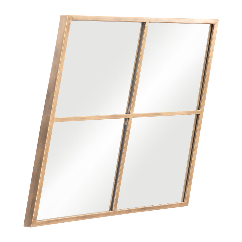 Gold Diamond Steel Framed Accent Mirror