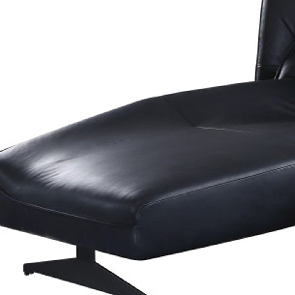 Dark Gray Top Grain Leather L Shaped 2 Piece Sectional