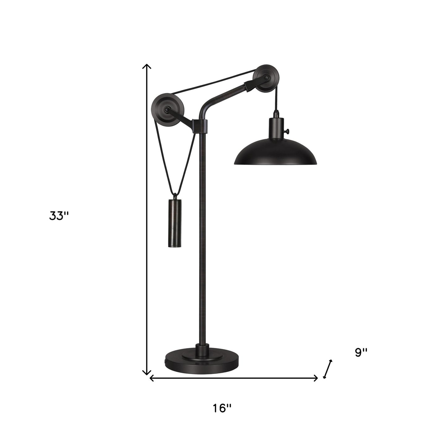 Black Adjustable Desk Table Lamp w/ Shade