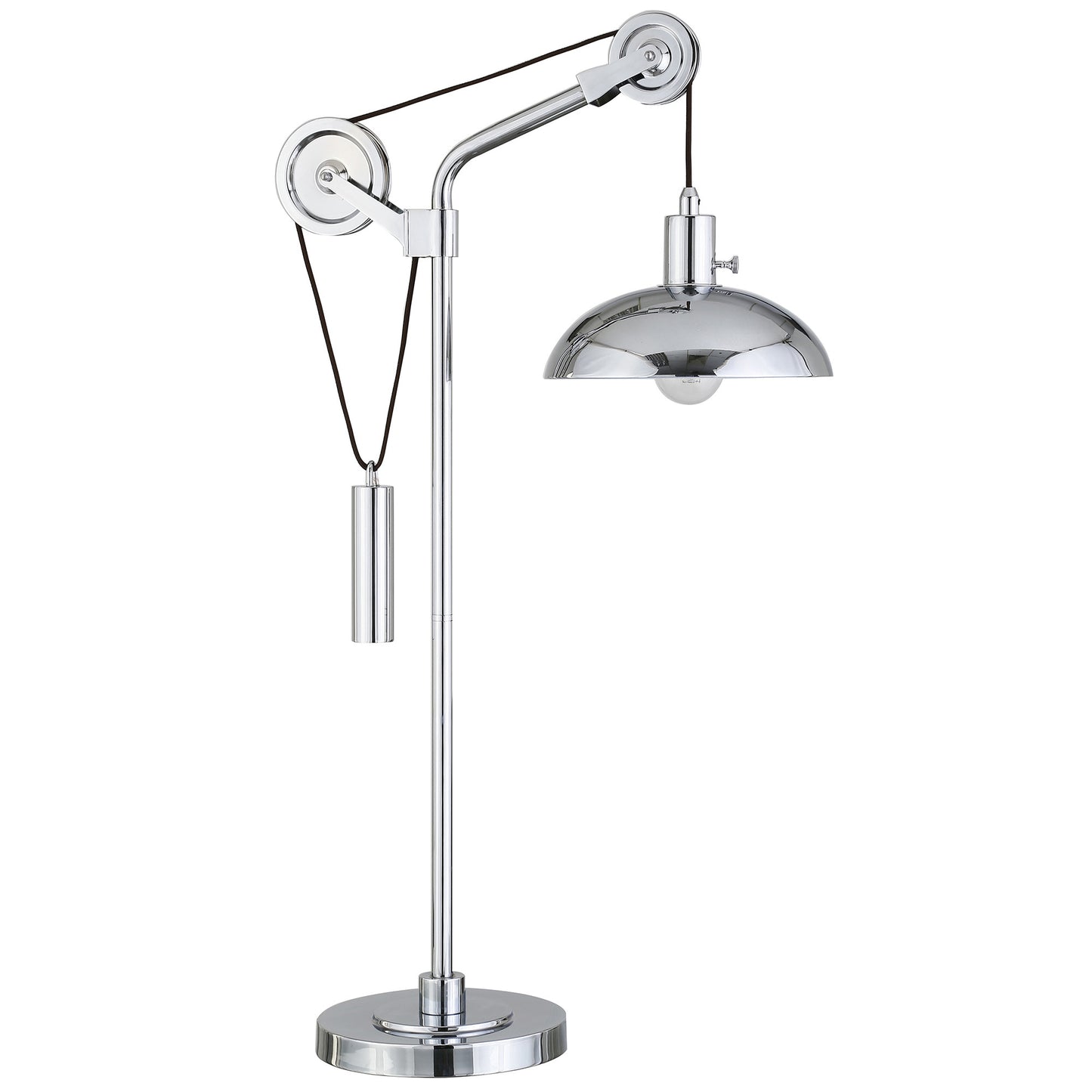 Silver Adjustable Desk Table Lamp w/ Shade