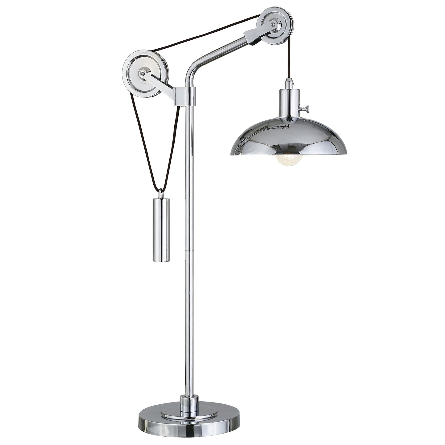 Silver Adjustable Desk Table Lamp w/ Shade