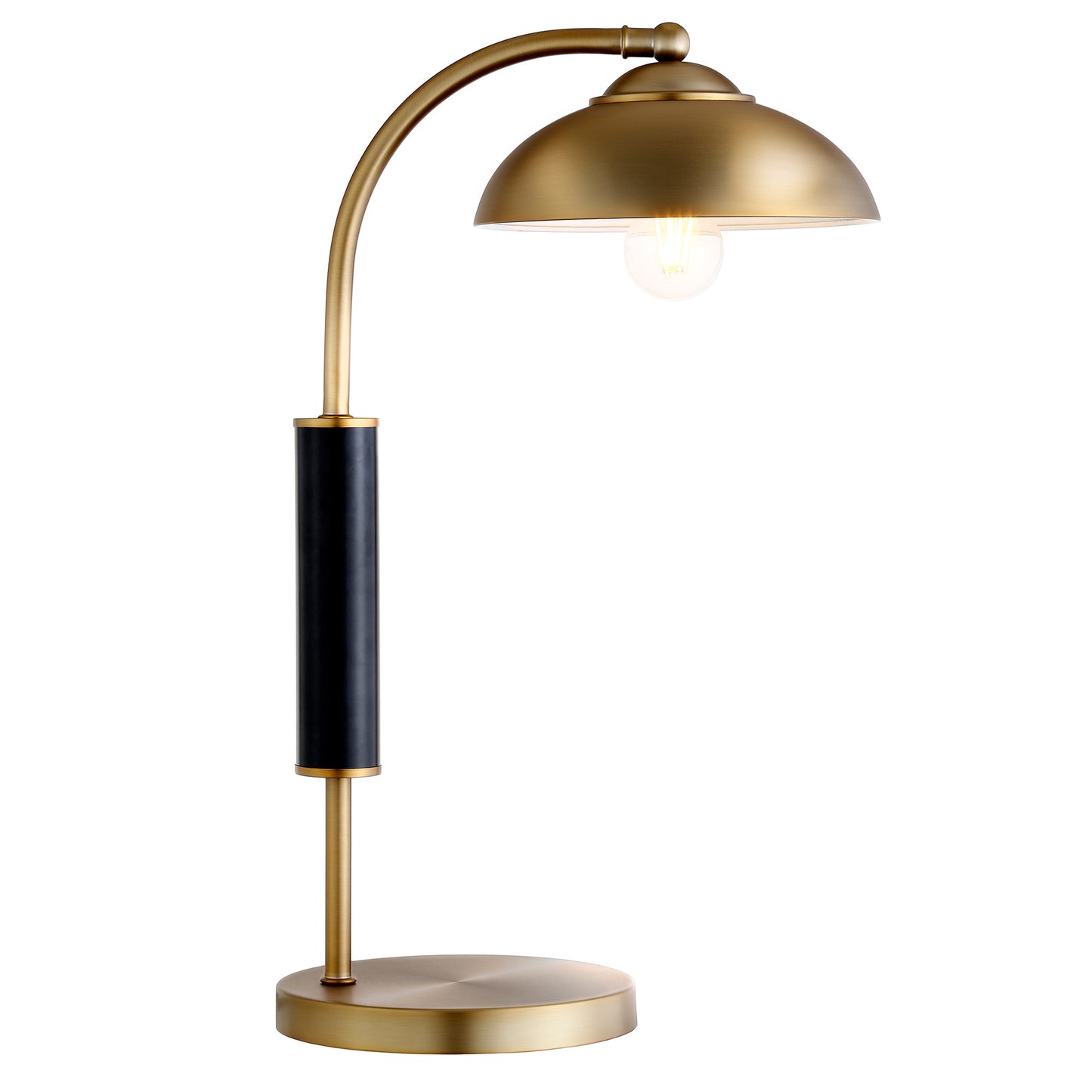 Gold & Black Desk Table Lamp w/ Shade