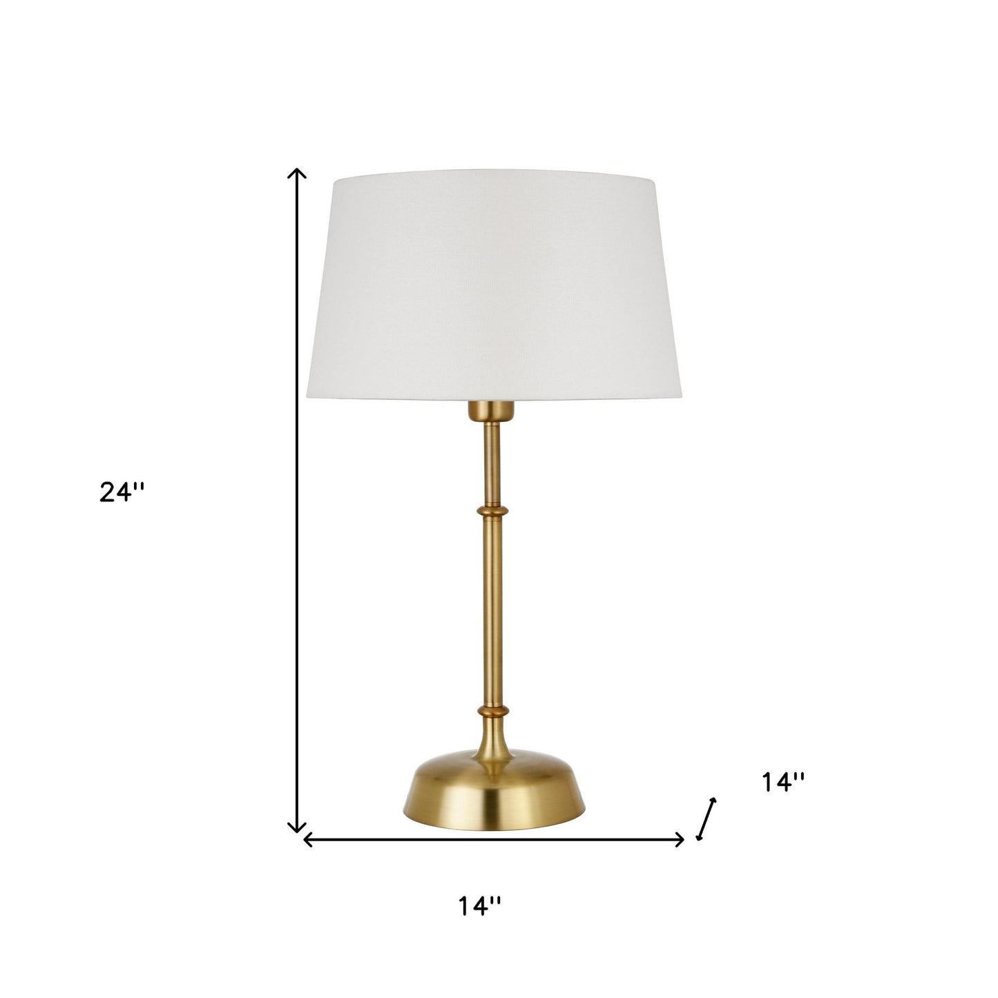 Brass Table Lamp w/ Shade